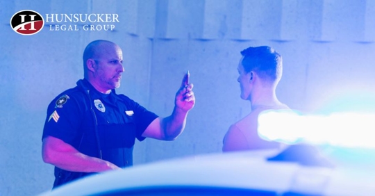 man doing a sobriety test